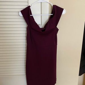Fashion Nova Off Shoulder Purple Dress